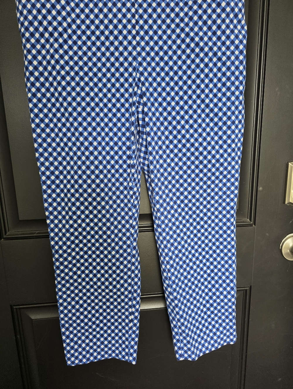 Chico’s Women’s Blue Geometric Print Pants Size 0.5 (US 6) Stretch Slim Ankle - Picture 4 of 8